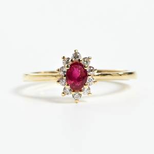 Anillo Ovalado de Esmeralda, Plata de Ley 925, Chapado en Oro de 14K, Anillo Vintage con Halo de Piedras Preciosas para Mujer, Joyería de Regalo - Product Image 1