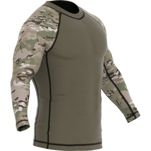 Custom <b>Compression</b> <b>Shirt</b> <b>Mens</b> Rash Guard Long Sleeve Gradient Print Quick Dry Gym Fitness Running Base Layer Tight Sportswear - Product Image 4