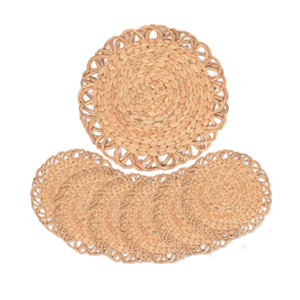 Unique Water Hyacinth <b>Table</b> <b>Mat</b> Wholesale, Eco-Friendly Handwoven Placemat For Boho Wedding Event Decor From Vietnam - Product Image 5
