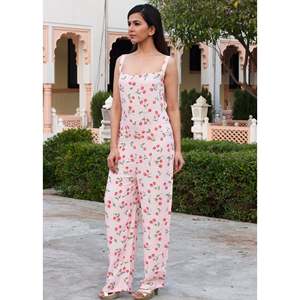 จั๊มสูทเอวสูงสีชมพูเชอร์รี่สำหรับผู้หญิง ไซส์ XS ดีไซน์ระบายอากาศได้ดี เหมาะสำหรับชีวิตประจำวัน - Product Image 5