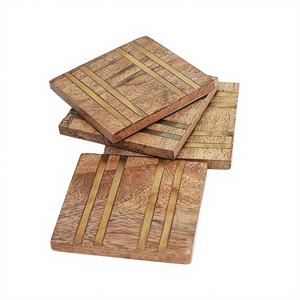 Posavasos Cuadrado de Madera con Incrustaciones de Hueso, Diseño Increíble, 5mm de Grosor, Ecológico, Decoración para el Hogar, Tamaño Personalizado para Té/Café, Diseño Clásico - Product Image 6