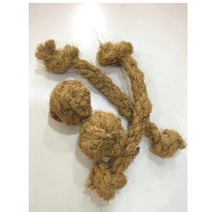 Pelota de Fibra de Coco Natural para Perros con Cuerda, Juguete Duradero para Mascotas - Product Image 5