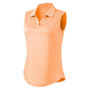 Chemise de golf sans manches pour femme, couleur unie, coupe ajustée, haute élasticité, respirante, polos de golf pour femmes - Product Image 1