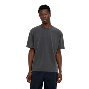 Camiseta de Hombre Oversize con Cuello Redondo y Manga Corta, Logo en el Pecho, Corte Holgado, Estilo Jersey, Fabricante de Ropa Personalizada OEM al por Mayor - Product Image 6
