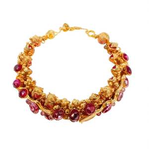 Gold Plated <b>Copper</b> Ganesh Kada <b>Bangles</b>-Ethnic Trendy Bracelet 21cm - Product Image 2