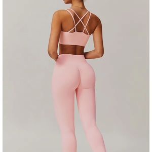 Multi Color Summer Women Yoga Set Breathable Solid <b>Knee</b> 2-Piece Elastic Waist 100% Nylon Sportswear Fitness Gym <b>Exercise</b> - Product Image 3