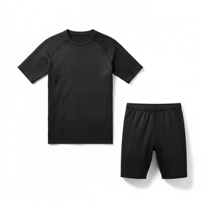 Ensemble de vêtements de sport pour hommes personnalisés, à compression, à séchage rapide, OEM, vente en gros, haute élasticité, pour la salle de sport, l'entraînement, la remise en forme, rashguard - Product Image 1
