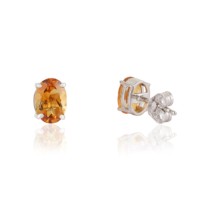Classy Oval Cut 100% Authentic Citrine Gemstone 925 Sterling <b>Silver</b> <b>Studs</b> <b>Earring</b> Fine Jewelry For Women's - Product Image 5