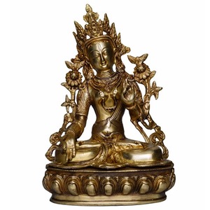 Murti de Buda Tradicional de Latón Chapado en Oro Pulido de Excelente Calidad para Templo o Sala de Oración, Disponible como Regalo al Mejor Precio - Product Image 6
