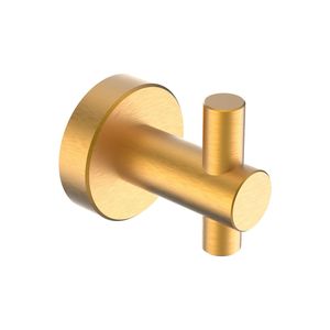 2 Pack Round Base <b>Wall</b> Hanging Brushed <b>Gold</b> <b>Hook</b> for Entry Shoe Cabinet Wardrobe Bathroom Bedroom Furnitur Screws Included - Product Image 3