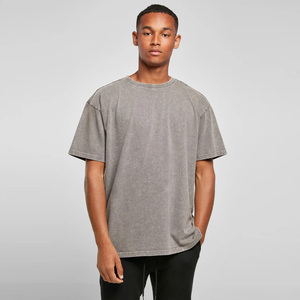 T-shirt décontracté pour homme à manches courtes, col rond, couleur unie, 100% coton jersey, teinture unie, respirant, écologique - Product Image 4