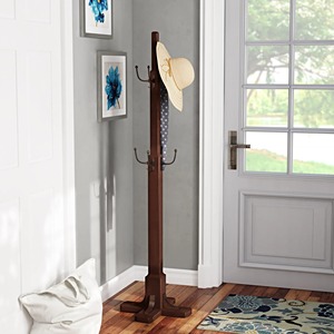 Perchero Minimalista de Madera con Ganchos Negros, Tipo de Pie, para Almacenamiento en la Entrada, Forma Rectangular, Diseño de un Solo Nivel - Product Image 6