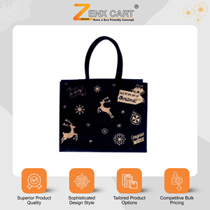 Sacs de courses en jute extra-larges personnalisables de qualité supérieure, très vendus, parfaits pour offrir en cadeau à un prix exceptionnel - Product Image 2