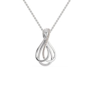 Pendentif Charme Twist of Destiny - Collier en Argent et Moissanite de Luxe Sparqle Lifestyle pour Unisexe - Product Image 1