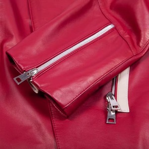 Wholesale Womens <b>Sheepskin</b> Leather <b>Jacket</b> With Embroidery Ladies Tailored Leather <b>Jacket</b> Factory For Private Label Buyers - Product Image 2