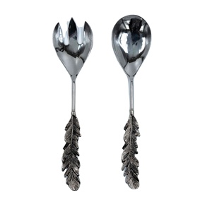 Juego de servidor de ensalada de grado 202/304 de acero inoxidable de 2 herramientas de utensilios de tasa de fábrica con revestimiento de PVD Kit de herramientas de metal personalizable - Product Image 1