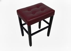 Tabouret de bar moderne en cuir PU sans dossier, tabouret de comptoir rembourré pour cuisine - Product Image 2