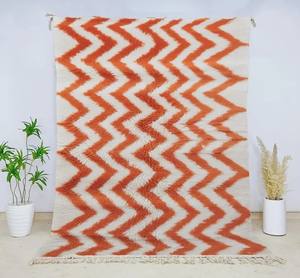 Tapis de laine noué à la main, tapis de laine marocain, tapis de laine à motif Floral, tapis persan en laine - Product Image 1