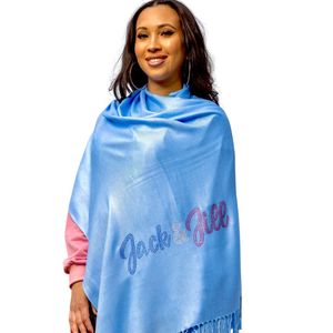 Blue Pashmina <b>Shawl</b> Soft Lightweight Wrap Scarf for Women Evening Party <b>Wedding</b> Travel Casual Wear Fashion Accessory Gift - Product Image 2
