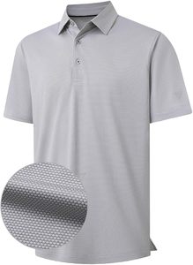 Camisetas para Hombre, Deportivas, de Secado Rápido, Jacquard, Ligeras, con Textura, Manga Corta, Cuello Polo - Product Image 6
