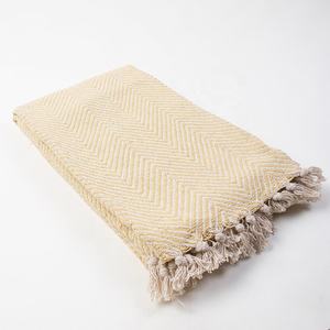 Handmade Cotton Knitted Blanket with Tassels Plain Style Decorative Living Room Couch <b>Sofa</b> <b>Throw</b> <b>for</b> Christmas - Product Image 5