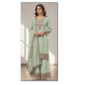 Ensemble Kurti et pantalon pour femmes, look élégant pour femmes. Achetez directement auprès du fournisseur au prix d'usine. - Product Image 1