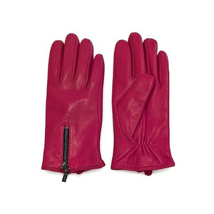 Guantes de Cuero para Mujer, Suaves, de Piel de Oveja, Lisos, de Invierno, a la Moda, de Fábrica OEM, Estilo Casual, Color Rosa - Product Image 3