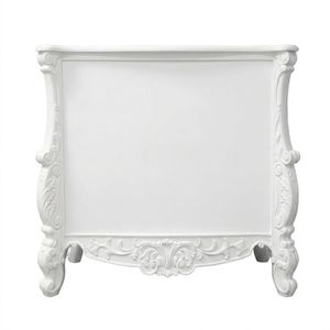 Meuble de rangement Alesha en teck massif de haute qualité, couleur blanche, pour usage intérieur. - Product Image 6