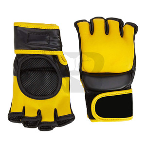Meilleurs gants de boxe demi-doigts de haute qualité, neufs, pour entraînement de kick-boxing et MMA, en cuir respirant - Product Image 3