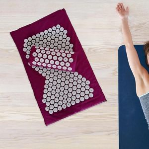 Ensemble de tapis et d'oreiller d'acupression sur mesure, grande taille, pour femmes et hommes, blanc, pour le yoga et la relaxation au lit. - Product Image 4