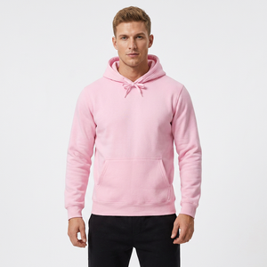 Ensemble survêtement unisexe décontracté rose à capuche avec pantalon de jogging noir, manches longues, couleur unie, logo sur le devant, idéal pour l'automne - Product Image 6