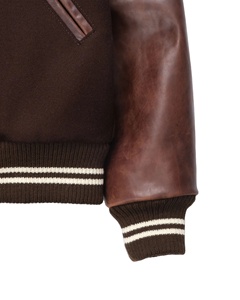 Blouson universitaire d'hiver pour homme, personnalisé en usine, avec broderie, style Letterman et Bomber - Product Image 3