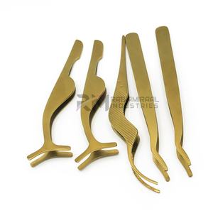 แหนบต่อขนตาคุณภาพสูง RMI แบบกำหนดเองได้ พร้อมฉลากส่วนตัว สีทองพลาสมา ทำจากสแตนเลสสตีล - Product Image 5