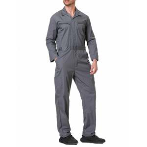Combinaison unisexe à manches longues avec logo personnalisé OEM, fermeture éclair et multiples poches, uniforme de mécanicien - Product Image 3