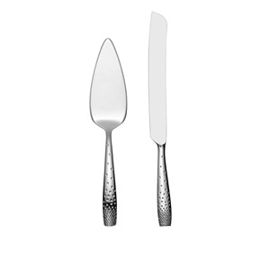 Juego de servidores de pastel de acero inoxidable de 2 piezas, cuchillo y espátula con mango floral dorado, servidor de postres de acero inoxidable - Product Image 4