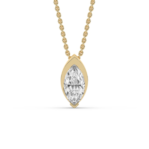 Colgante de compromiso con diamante cultivado en laboratorio de 1.25 quilates, corte brillante ovalado, chapado en oro de 14 quilates, joyería de lujo para mujer, certificado IGI - Product Image 4