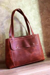 Nouveautés - Sac fourre-tout pour femme en cuir véritable 100% - Logo imprimé personnalisé - Fermeture éclair - Utilisation quotidienne - Cuir de vachette - Sac pour femme - LTB-0207 - Product Image 3