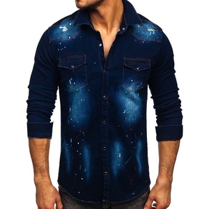 Haute qualité mode tendance belle personnalité fermeture éclair moto Denim veste veste hommes tendance Vintage Denim veste - Product Image 2