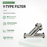 Filtre en Y en acier inoxydable sanitaire poli miroir SS304 à raccord Tri-Clamp pour conduites alimentaires et de boissons