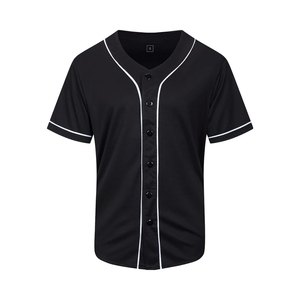 Uniforme Deportivo, Camiseta Deportiva Lisa de Manga Corta, Ropa de Béisbol y Sóftbol, Blanca, Negra, Roja, Azul, para Hombre y Mujer, Tallas S-3XL - Product Image 1