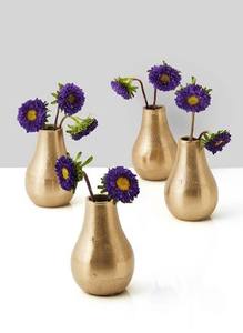Vase de sol en laiton de qualité supérieure, doré, haut, décoratif, étanche, pot à fleurs, décoration de salon, fabrication sur mesure B2B - Product Image 3