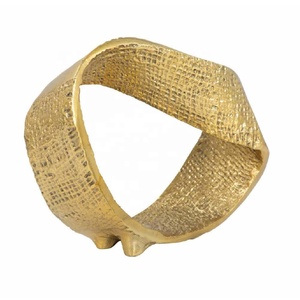 High Quality Twisted Hammered Ring Table Sculpture Nautical Decorative <b>Objects</b> for Living Room Shelf Display in Wholesale Price - Product Image 2