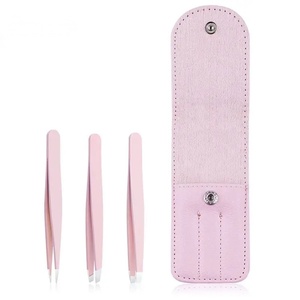 Pinzas para Pestañas Ryzer Studio, Color Rosa, Acero Inoxidable, Punta Curva, Mango Cómodo, Duraderas, Diseño Moderno y Lujoso - Product Image 6