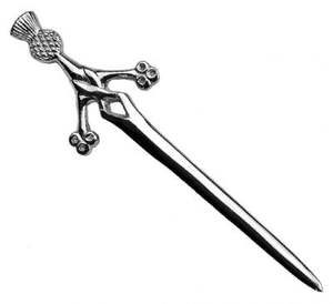 Nouvelle épée Claymore de luxe, épingle à kilt avec tête de gazon, badge écossais personnalisé des Highlands, épingle à kilt - Product Image 6