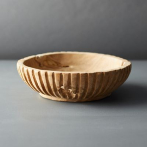 Bol de service en bois de manguier rustique sculpté à la main avec bord naturel, bol à salade en bois d'acacia, ustensiles de cuisine, décoration intérieure - Product Image 4