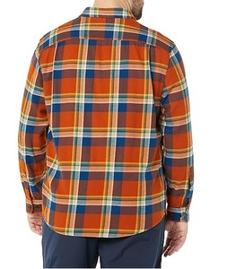 Chemises en flanelle à carreaux pour hommes, manches longues, pour le travail, hiver, écologiques, séchage rapide, col montant, anti-plis, logo personnalisé, vente en gros - Product Image 2