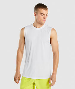 Débardeur de sport pour homme de qualité supérieure, style hip-hop, personnalisé, séchage rapide, 100 % coton, décontracté, respirant, col uni, tricoté - Product Image 2