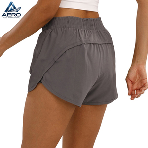 Best Price Comfortable Newest Design <b>Women</b> Lightweight Eco-Friendly Breathable Quick Dry Workout Running Shorts Mid Waist Double - Product Image 4