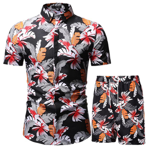 New Design 2026 Summer Men's Short <b>Sets</b> 2 Piece Short Sleeve Beach Wear Hawaii Men Two Piece Short <b>Sets</b> Shirt And Shorts <b>Set</b> - Product Image 3
