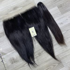 Cheveux vierges vietnamiens de haute qualité, mèches à petits nœuds, extensions de tissage, closure en dentelle HD, cheveux humains du Vietnam - Product Image 5